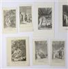 Collection of approximately 50 prints. Including etchings and engravings by, after or attributed to Callot, Hollar, Both,...